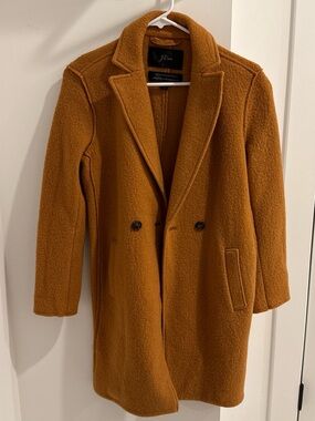 J. Crew Burnt Orange Wool Trench Coat Classic Style